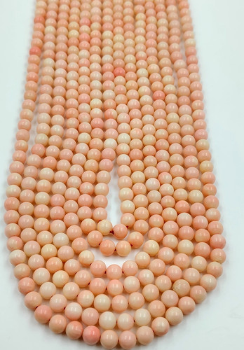 Collana liscia rotonda - , corallo